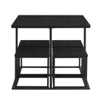 Dusklia - Polly Space Saving Dining Table and Chairs - Black