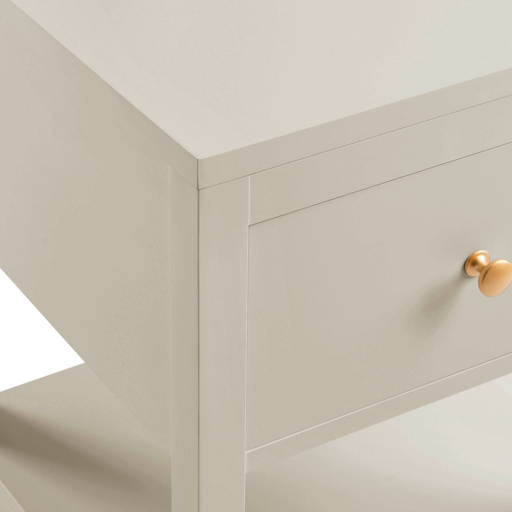 Dusklia - Poppy 1 Drawer Nightstand - Cream