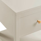 Dusklia - Poppy 1 Drawer Nightstand - Cream