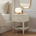 Dusklia - Poppy 1 Drawer Nightstand - Cream