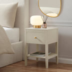 Dusklia - Poppy 1 Drawer Nightstand - Cream