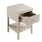 Dusklia - Poppy 1 Drawer Nightstand - Taupe