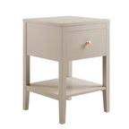 Dusklia - Poppy 1 Drawer Nightstand - Taupe