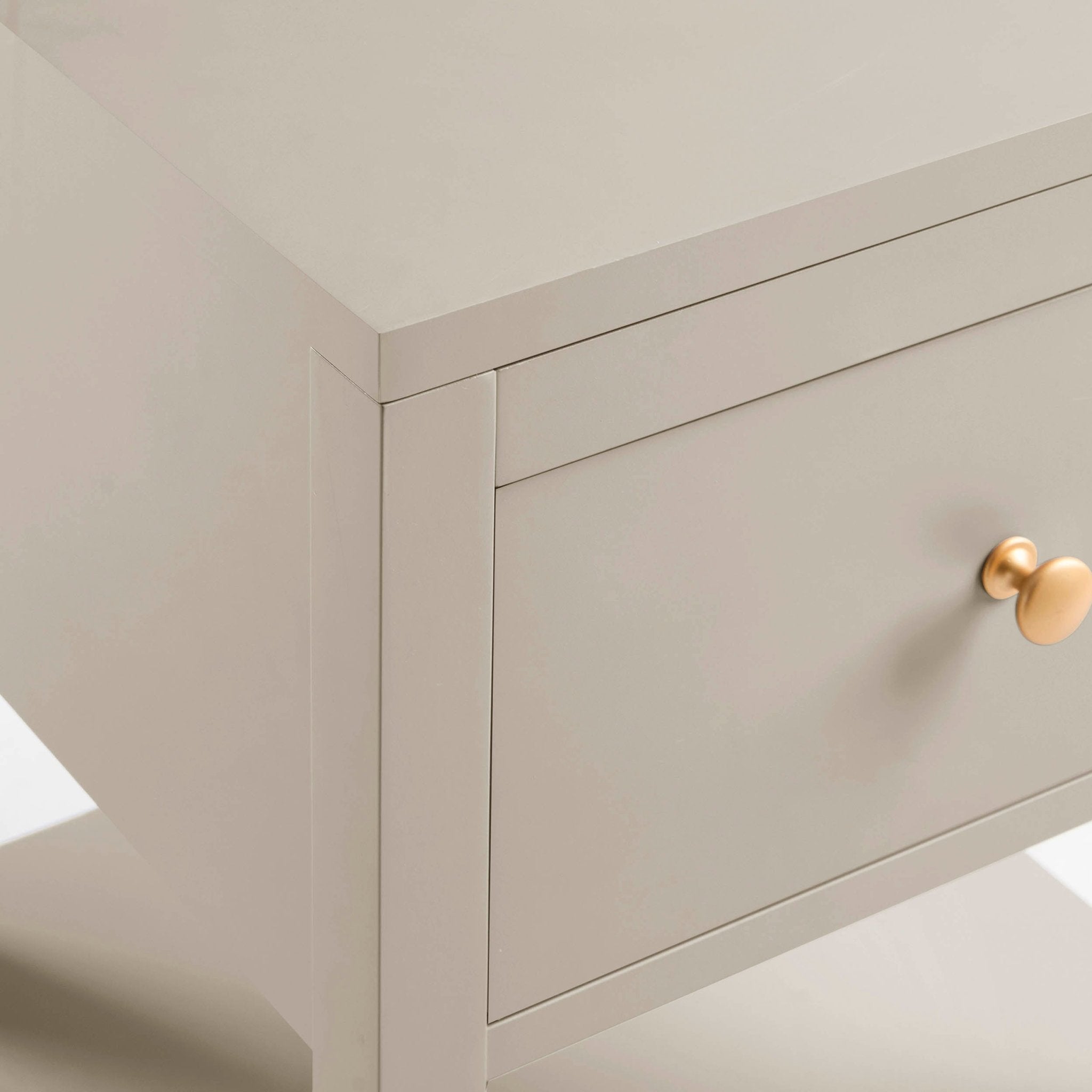 Dusklia - Poppy 1 Drawer Nightstand - Taupe