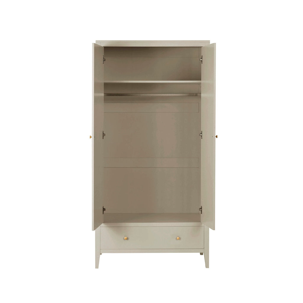 Dusklia - Poppy 2 Door Wardrobe with Drawer - Cream