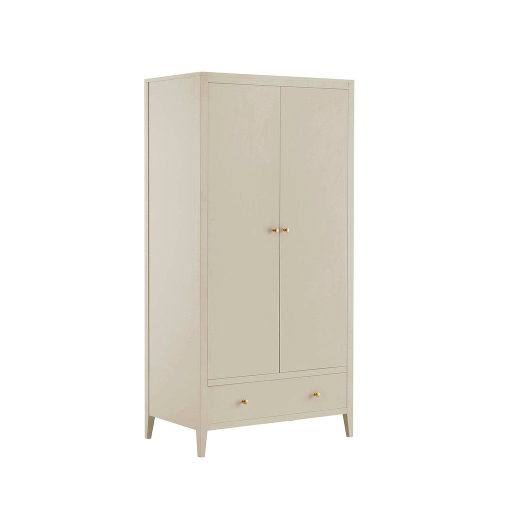 Dusklia - Poppy 2 Door Wardrobe with Drawer - Cream