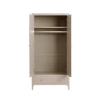 Dusklia - Poppy 2 Door Wardrobe with Drawer - Taupe