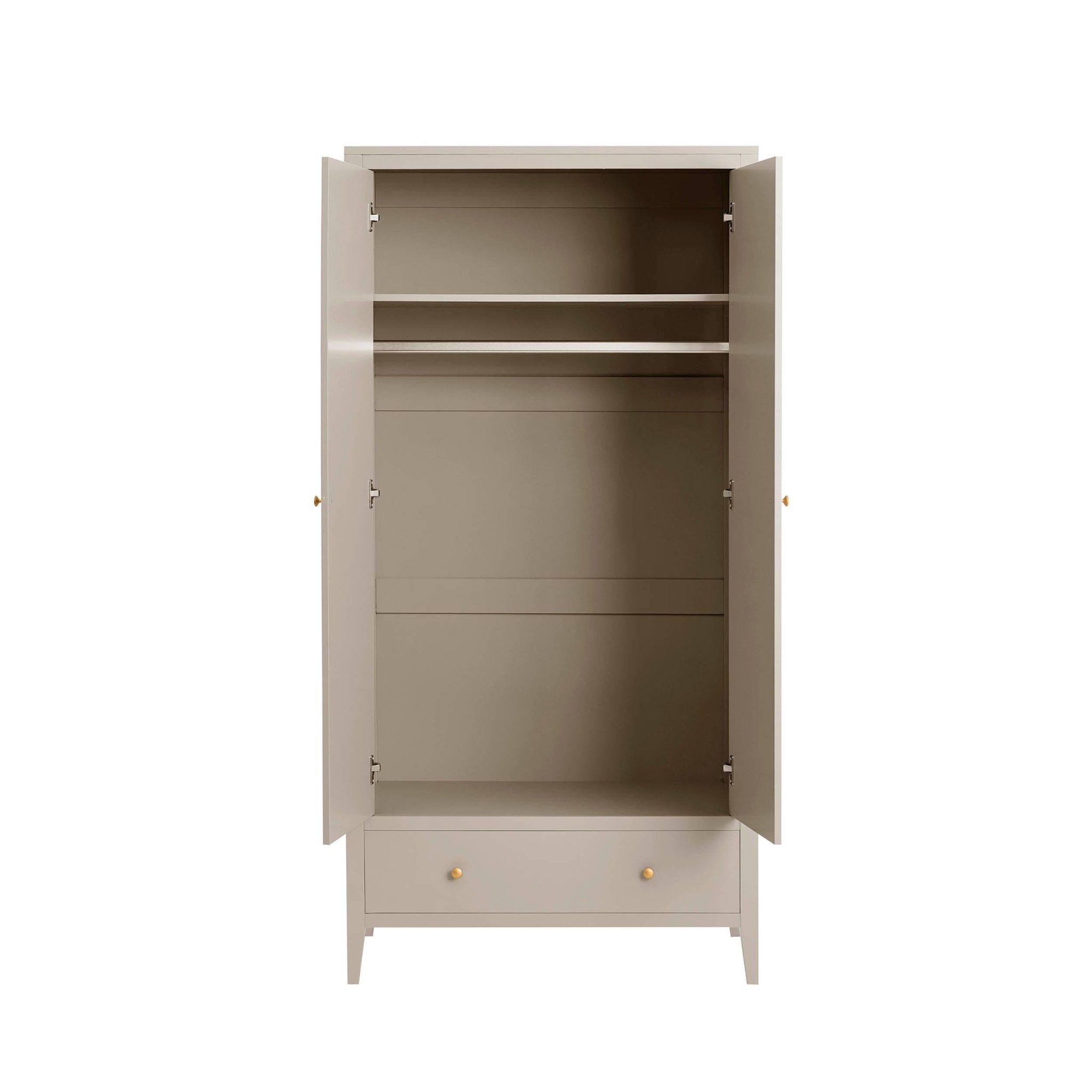 Dusklia - Poppy 2 Door Wardrobe with Drawer - Taupe