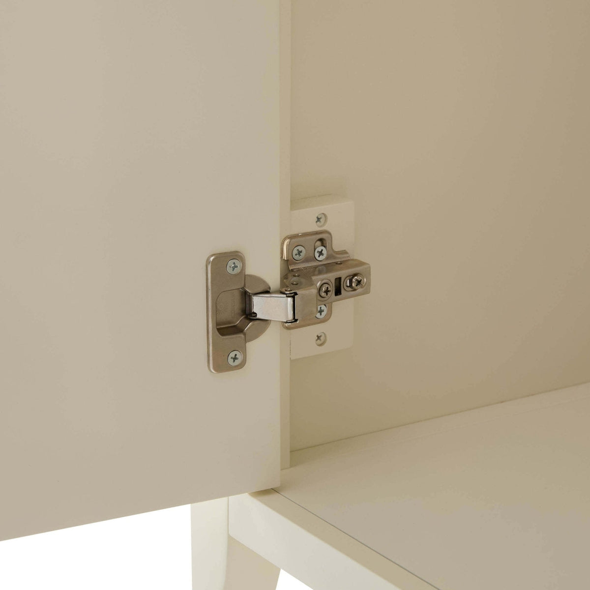 Dusklia - Poppy 2 Door Wardrobe with Open Shelves - Cream
