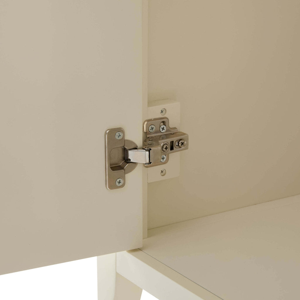 Armoire 2 portes avec étagères ouvertes Poppy - Crème