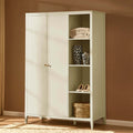 Armoire 2 portes avec étagères ouvertes Poppy - Crème