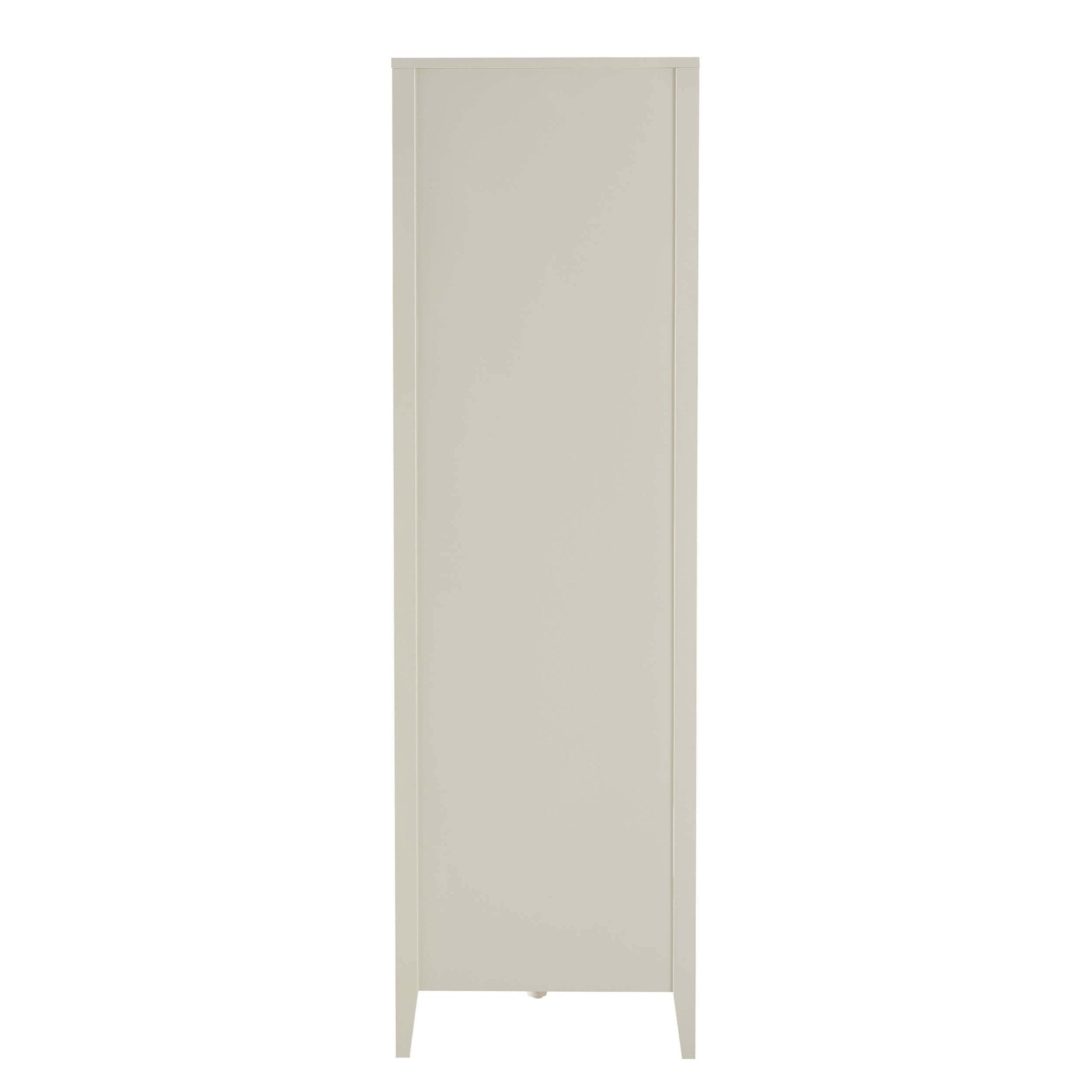 Armoire 2 portes avec étagères ouvertes Poppy - Crème