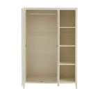 Dusklia - Poppy 2 Door Wardrobe with Open Shelves - Cream