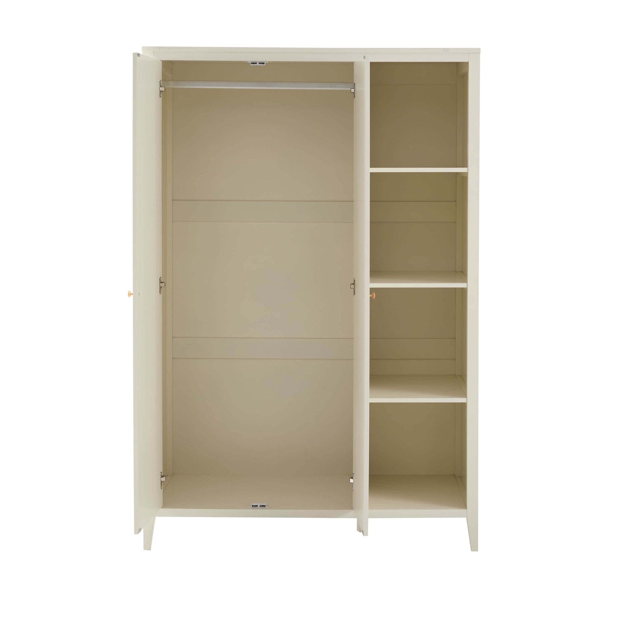 Armoire 2 portes avec étagères ouvertes Poppy - Crème