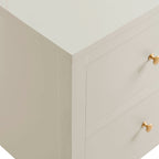 Dusklia - Poppy 2 Drawer Bedside Table - Cream