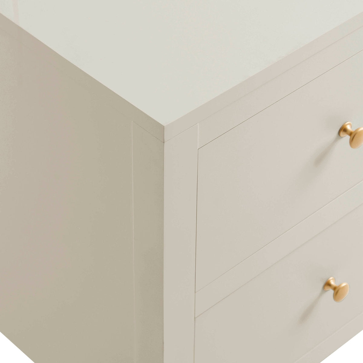 Dusklia - Poppy 2 Drawer Bedside Table - Cream