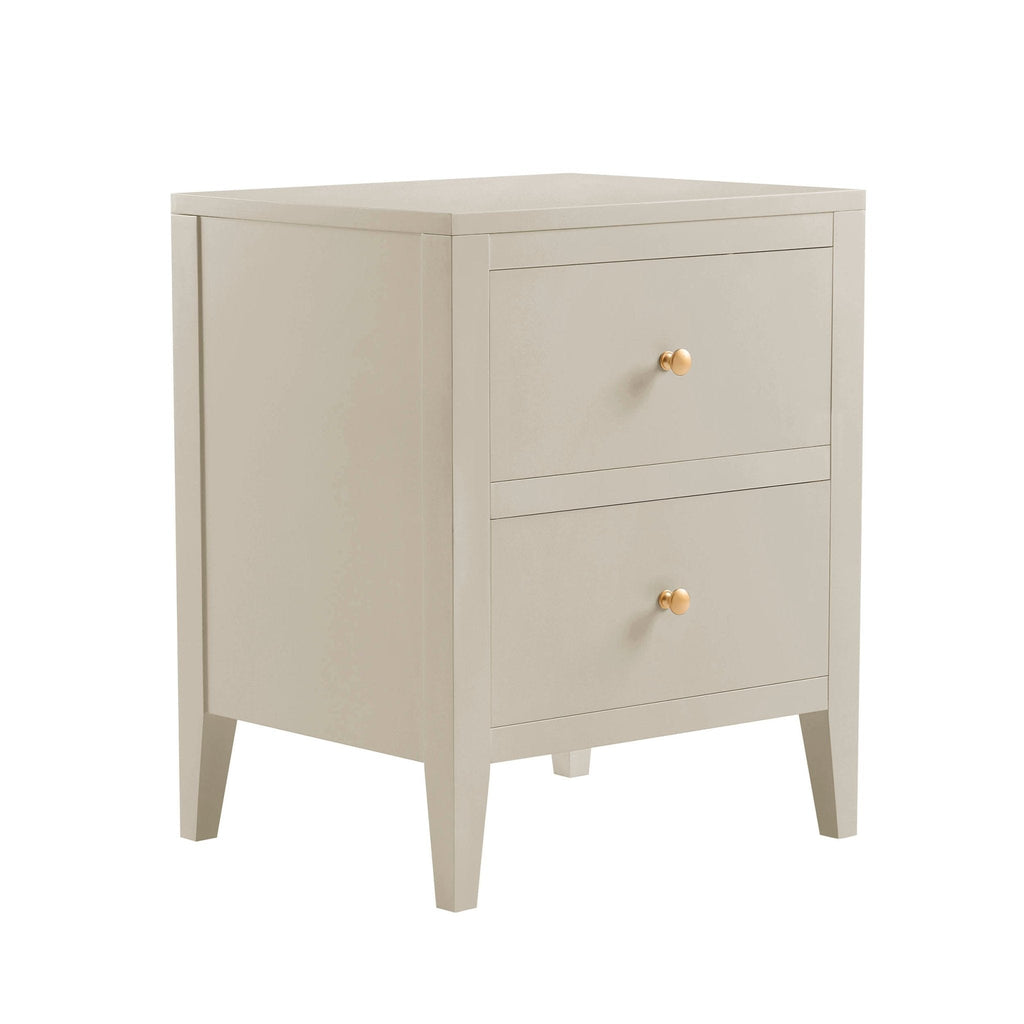 Dusklia - Poppy 2 Drawer Bedside Table - Cream