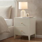 Dusklia - Poppy 2 Drawer Bedside Table - Cream