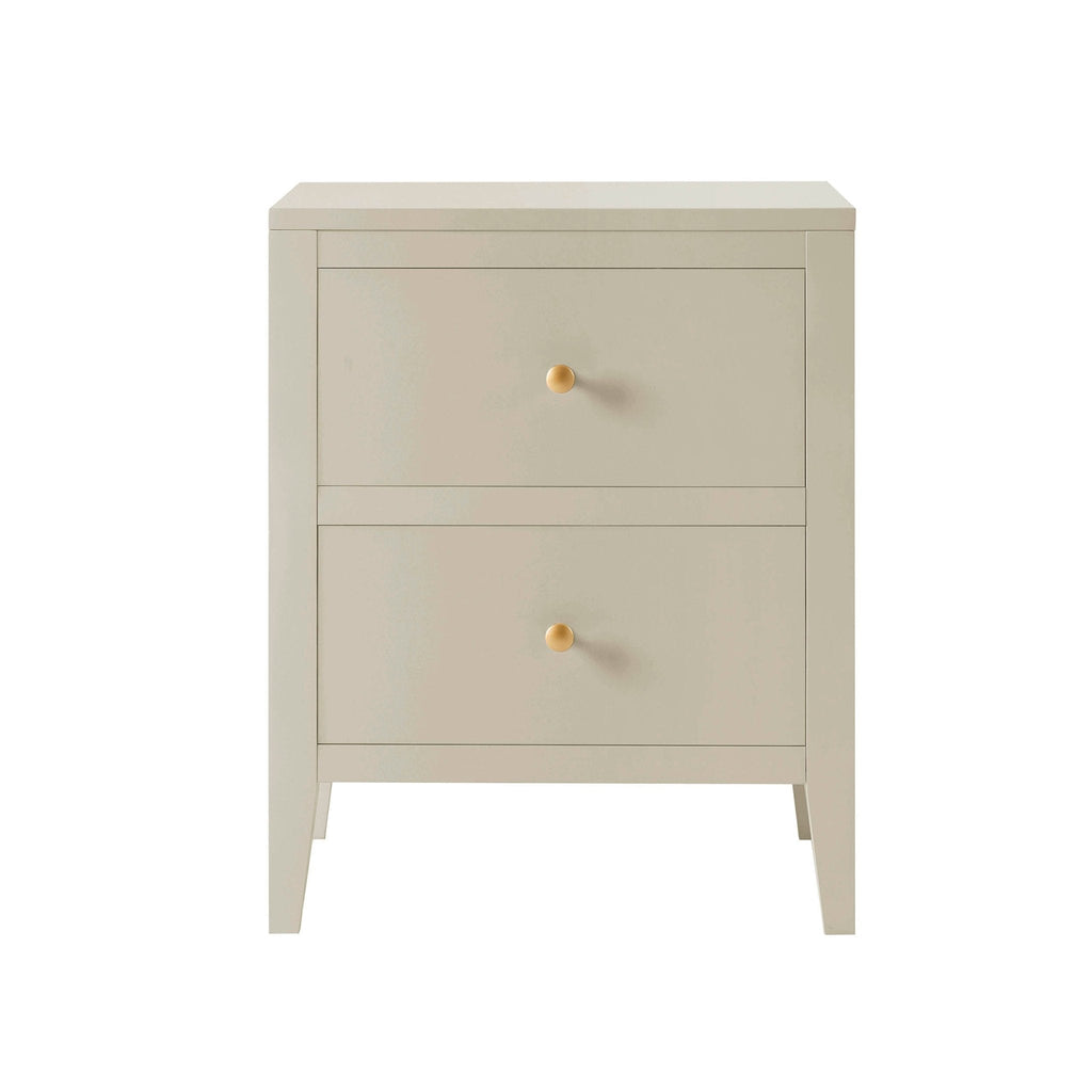 Dusklia - Poppy 2 Drawer Bedside Table - Cream