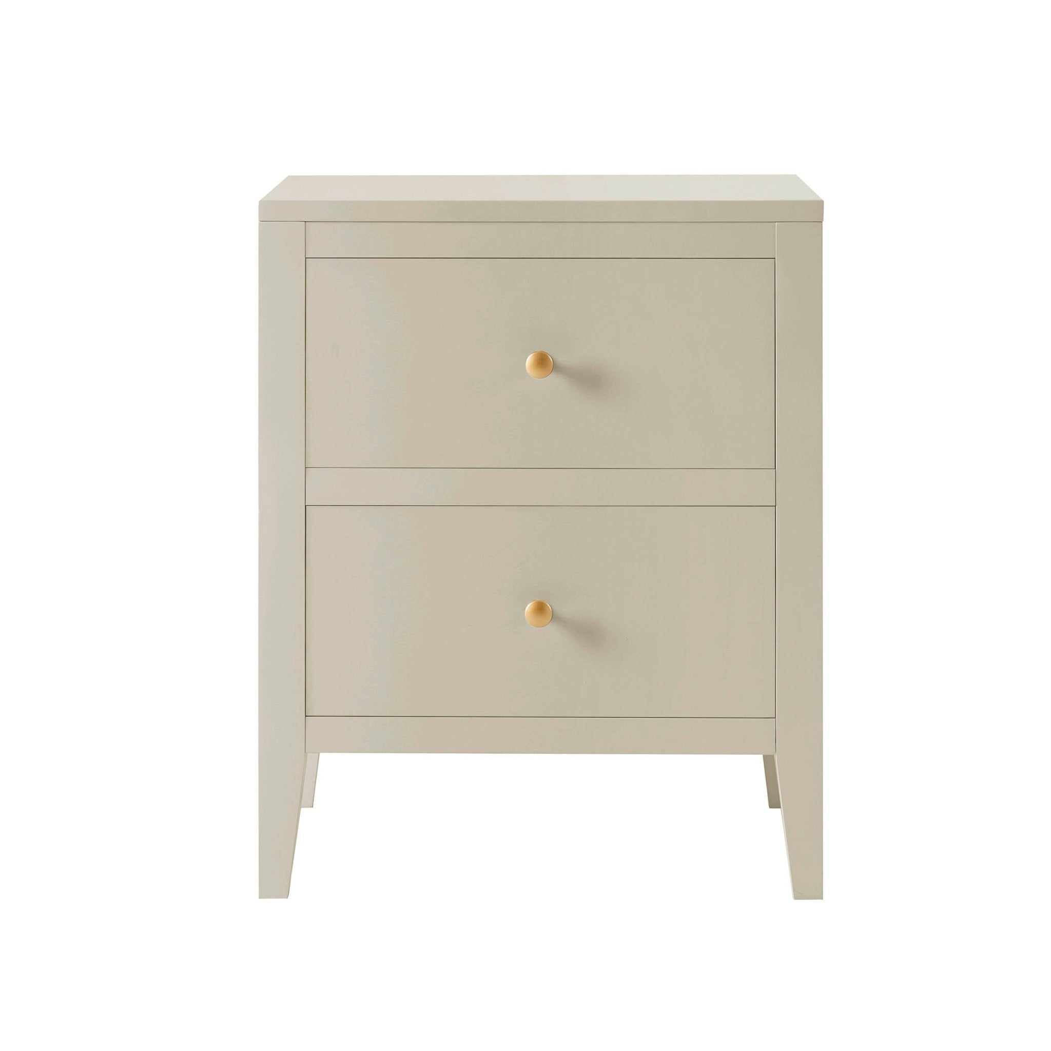 Dusklia - Poppy 2 Drawer Bedside Table - Cream