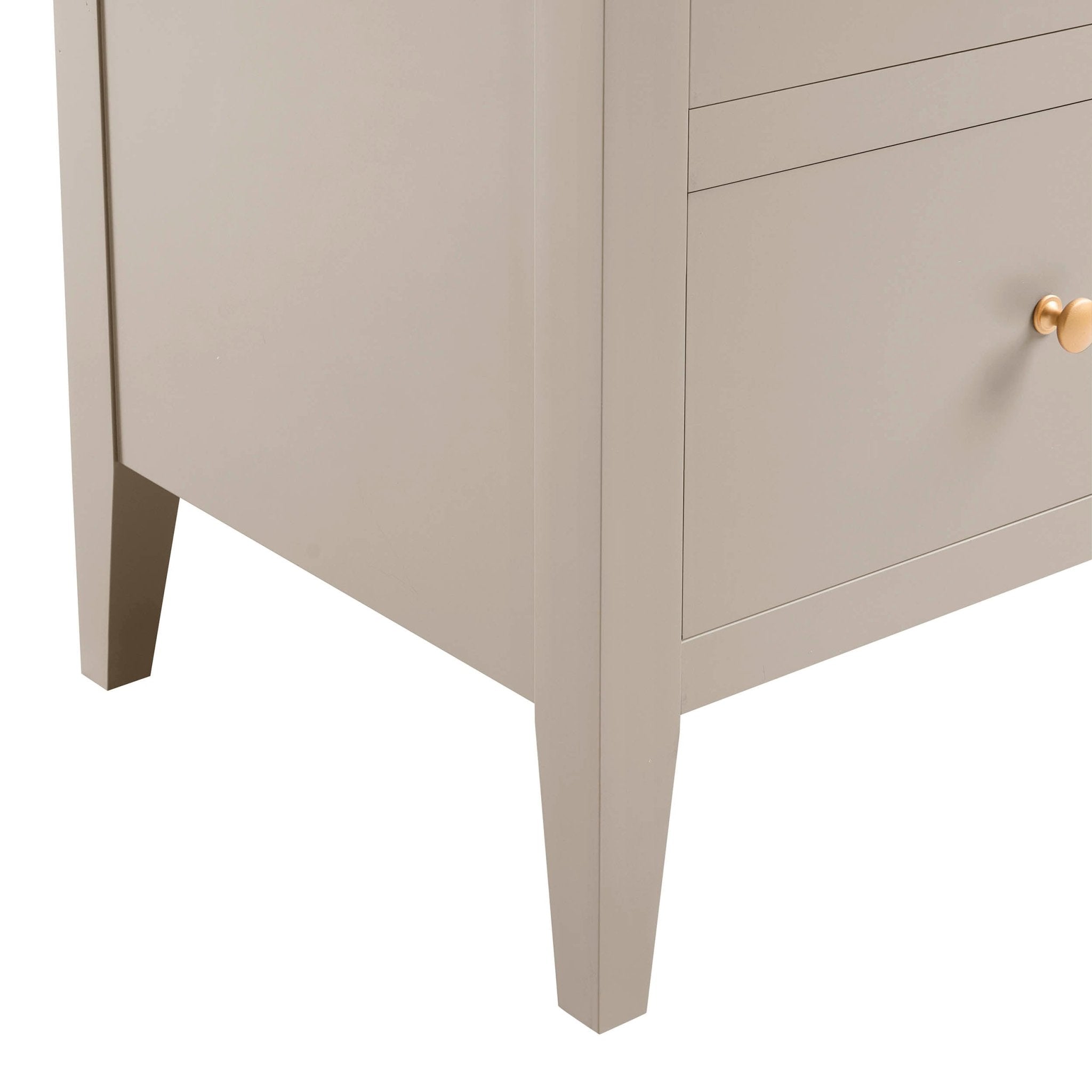 Dusklia - Poppy 2 Drawer Bedside Table - Taupe