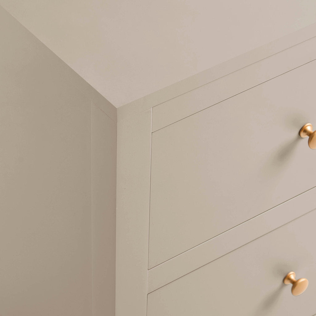 Dusklia - Poppy 2 Drawer Bedside Table - Taupe