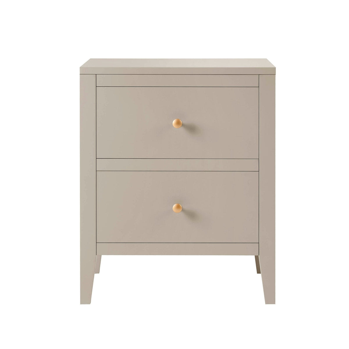 Dusklia - Poppy 2 Drawer Bedside Table - Taupe