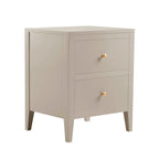 Dusklia - Poppy 2 Drawer Bedside Table - Taupe