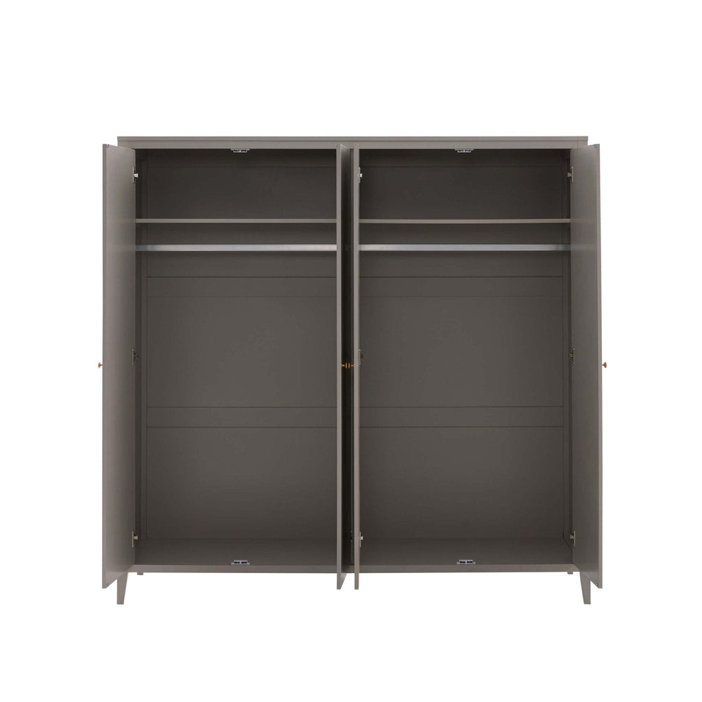 Armoire Poppy 4 portes - Taupe