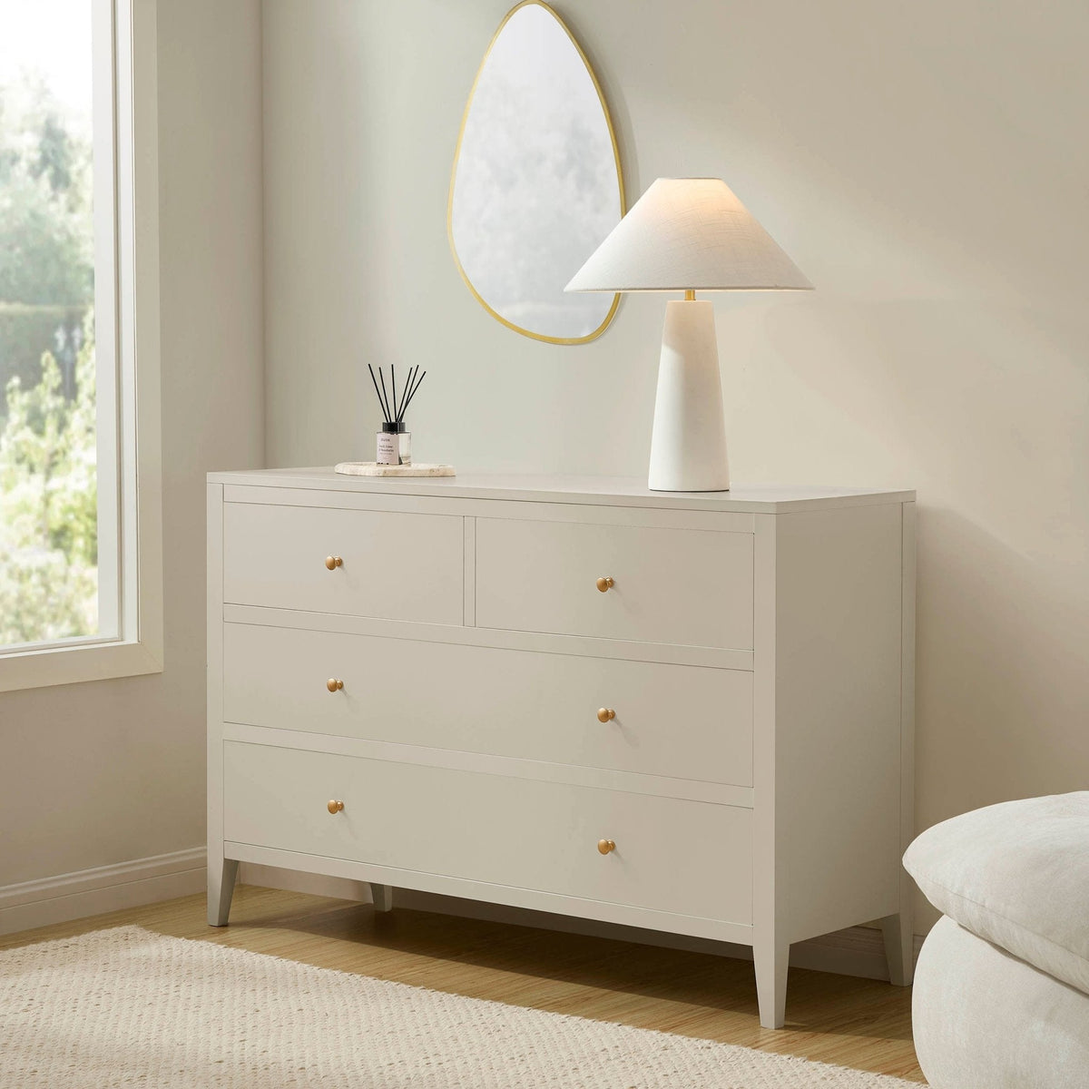 Dusklia - Poppy 4 Drawer Chest - Cream