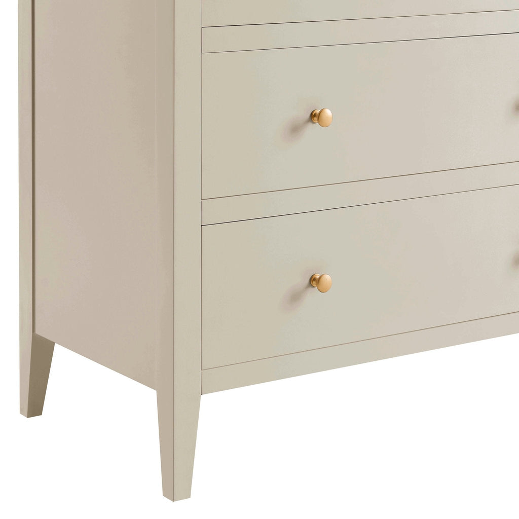 Dusklia - Poppy 5 Drawer Chest - Cream