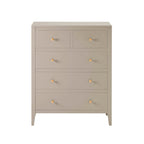 Dusklia - Poppy 5 Drawer Chest - Taupe