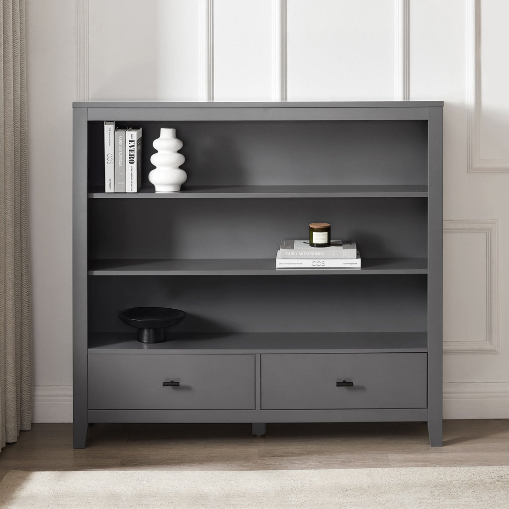 Dusklia - Poppy Bookshelf with Drawer - Charcoal