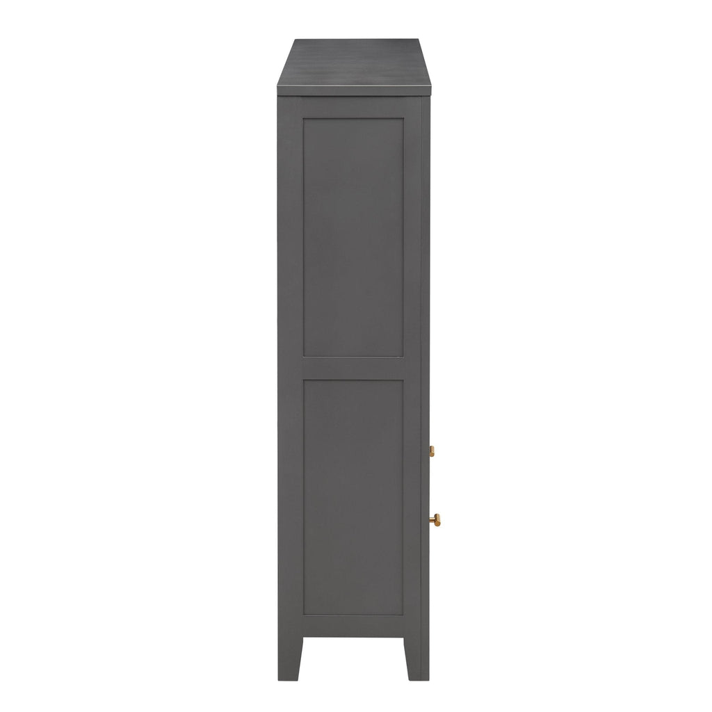 Dusklia - Poppy Bookshelf with Drawer - Charcoal