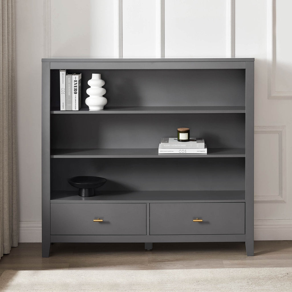 Dusklia - Poppy Bookshelf with Drawer - Charcoal