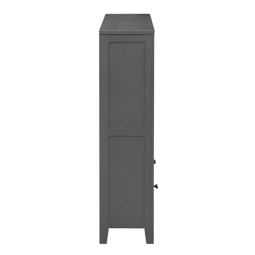 Dusklia - Poppy Bookshelf with Drawer - Charcoal
