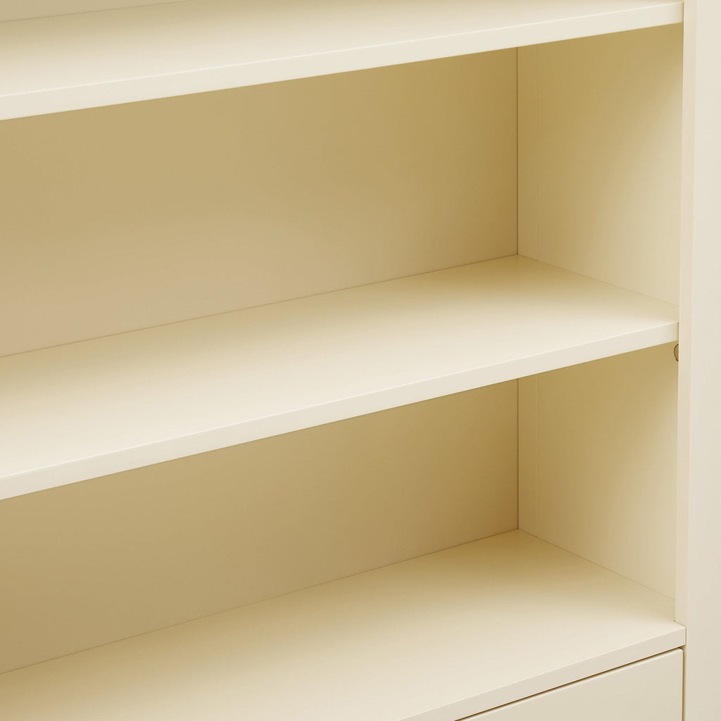 Dusklia - Poppy Bookshelf with Drawer - Cream