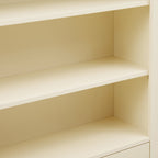Dusklia - Poppy Bookshelf with Drawer - Cream