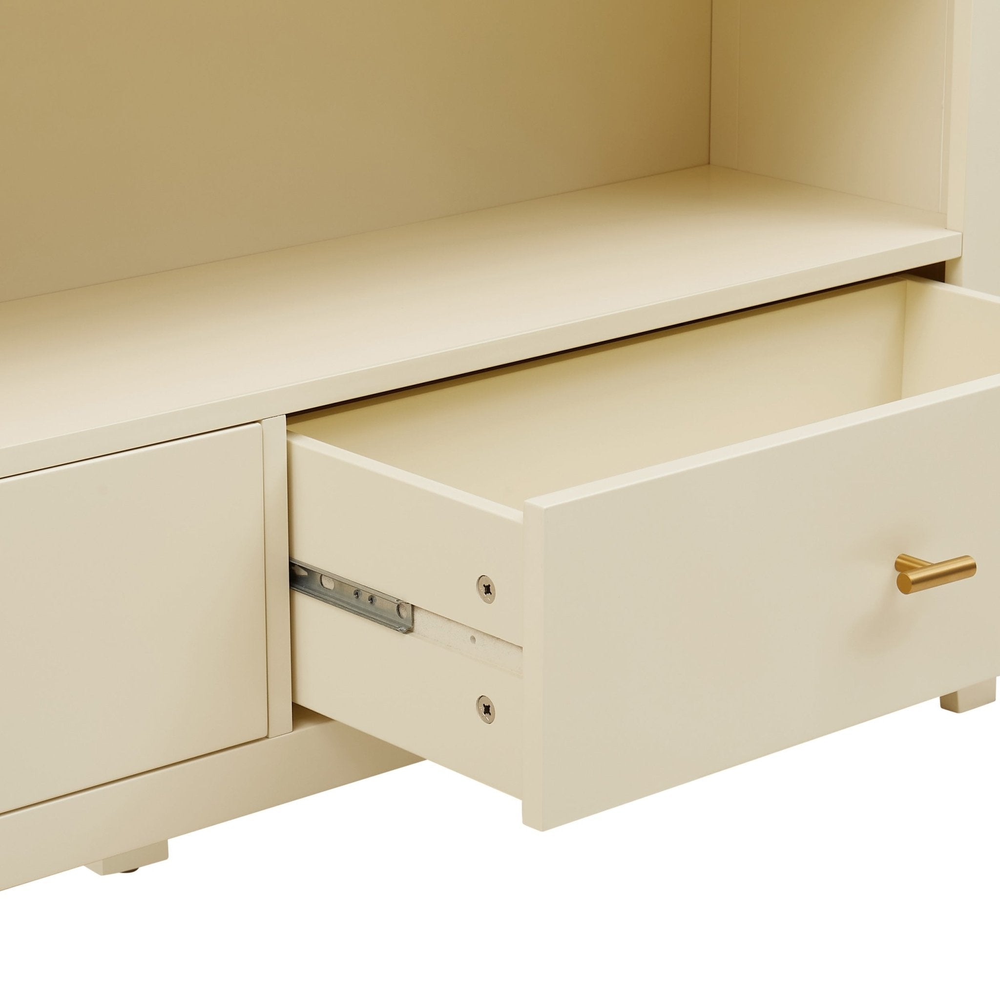 Dusklia - Poppy Bookshelf with Drawer - Cream