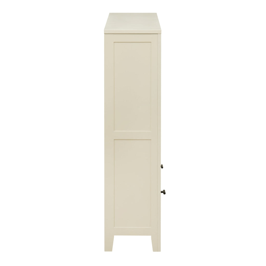 Dusklia - Poppy Bookshelf with Drawer - Cream