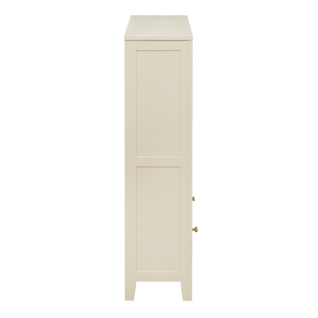 Dusklia - Poppy Bookshelf with Drawer - Cream