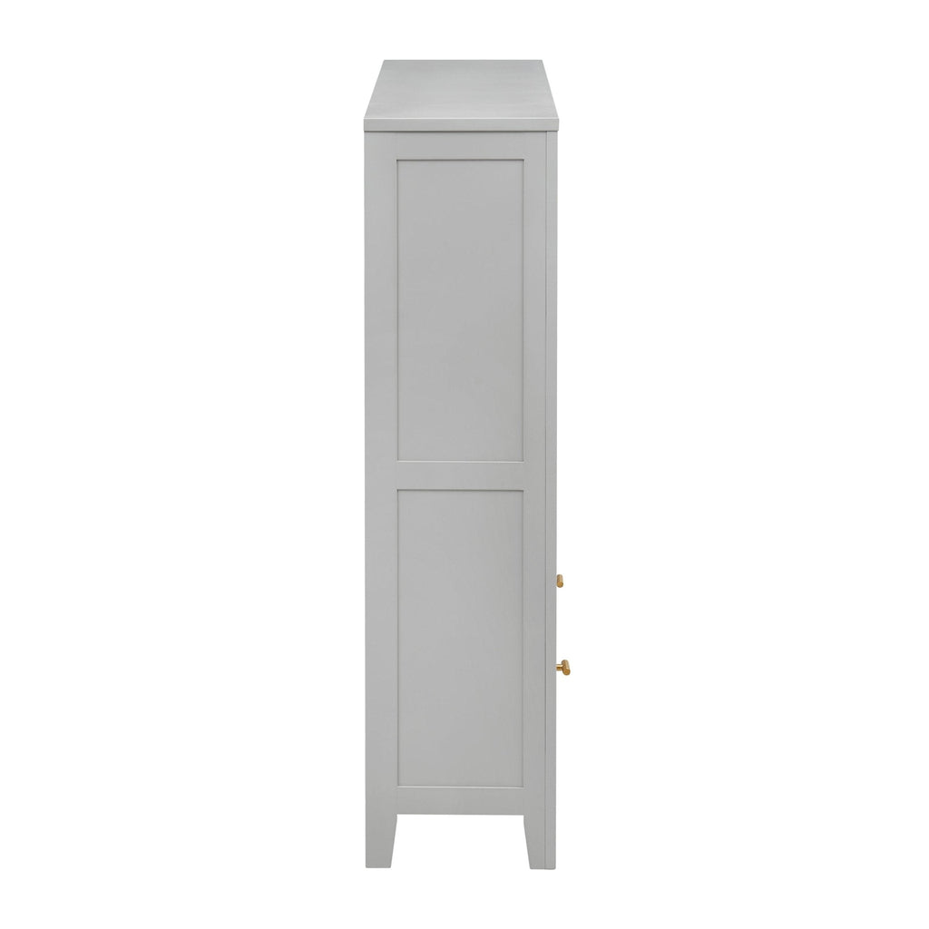 Dusklia - Poppy Bookshelf with Drawer - Grey