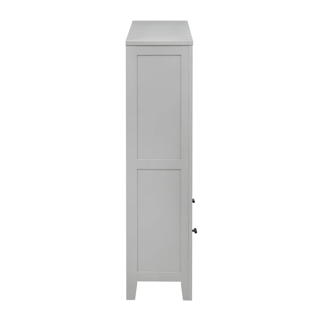 Dusklia - Poppy Bookshelf with Drawer - Grey