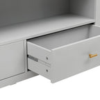 Dusklia - Poppy Bookshelf with Drawer - Grey
