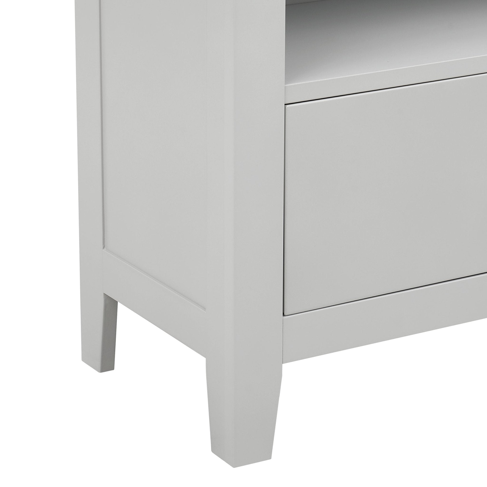 Dusklia - Poppy Bookshelf with Drawer - Grey