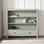 Dusklia - Poppy Bookshelf with Drawer - Sage Green
