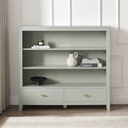 Dusklia - Poppy Bookshelf with Drawer - Sage Green