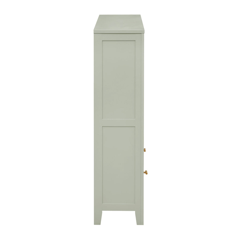 Dusklia - Poppy Bookshelf with Drawer - Sage Green