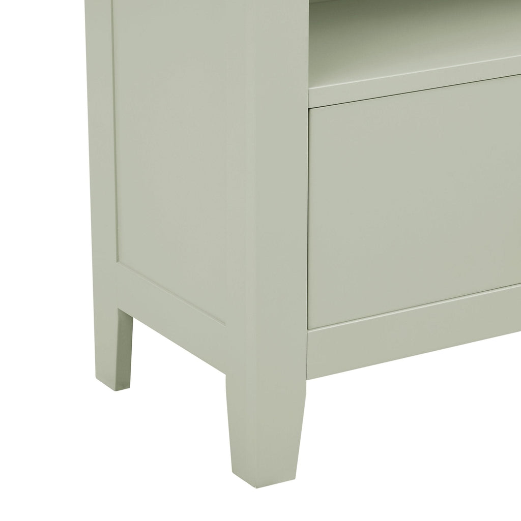 Dusklia - Poppy Bookshelf with Drawer - Sage Green