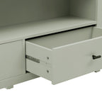Dusklia - Poppy Bookshelf with Drawer - Sage Green